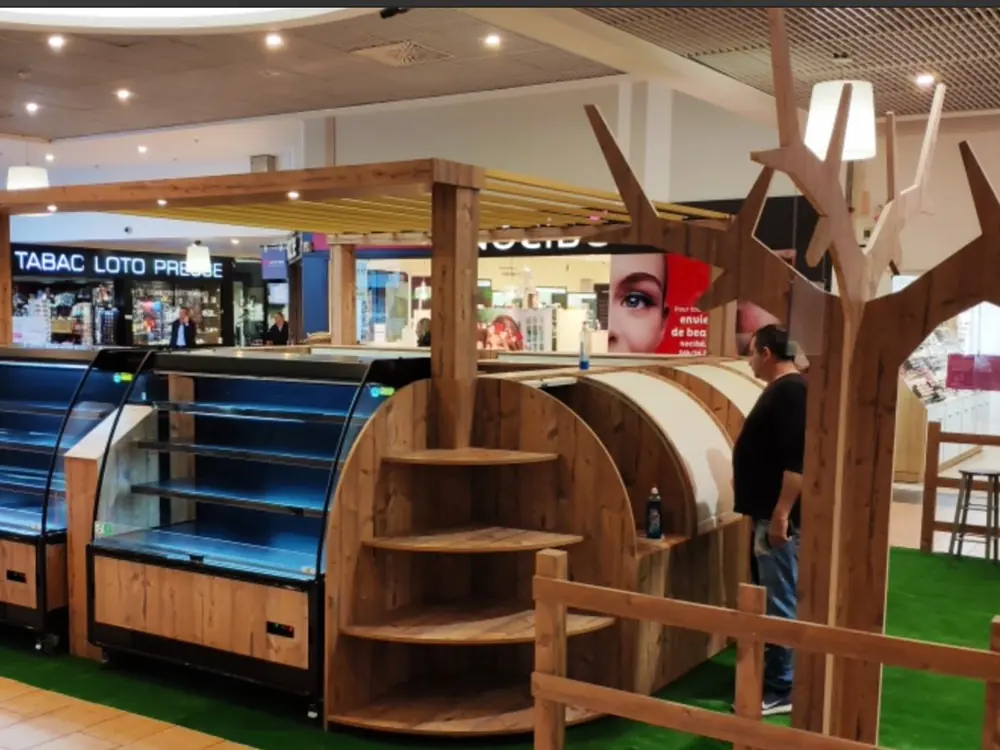 Kiosque La Fermette à Marseille, bois et pergola