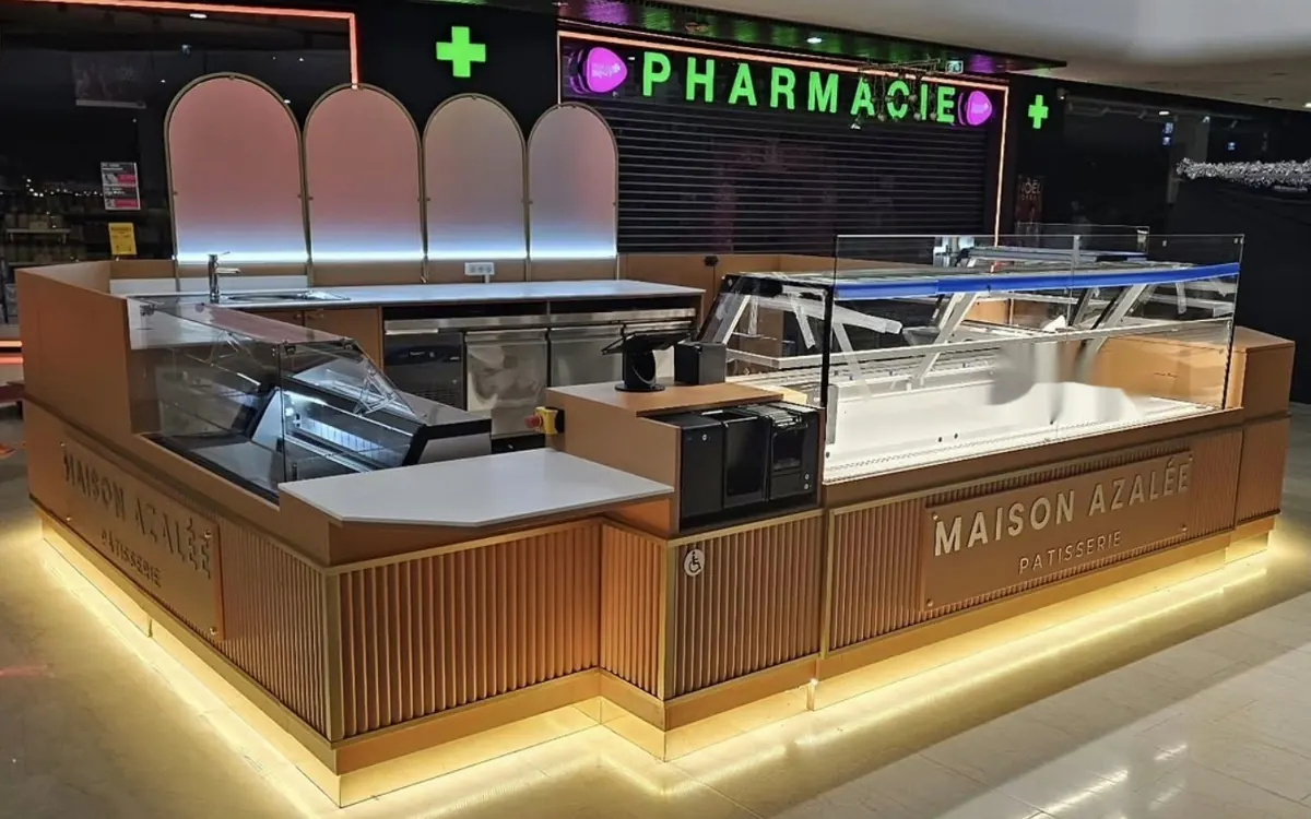 Kiosque Maison Azalée, pâtisserie en galerie marchande